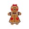 Gingerbread Woman, Christmas Cookie, Embroidered, Iron on Patch